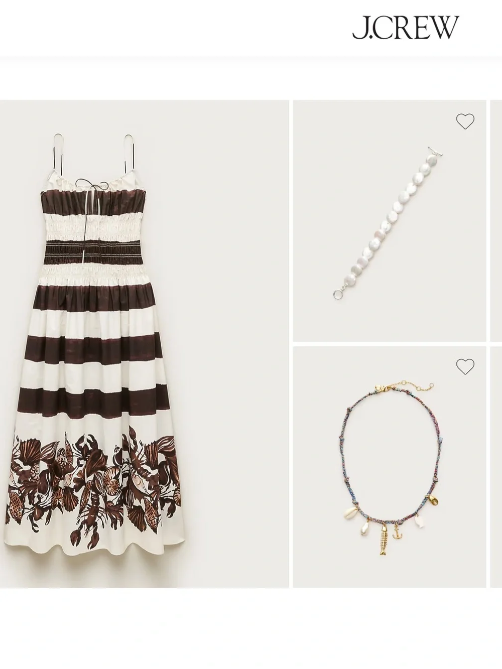 J. Crew Reverie dress in lobster & seashell print